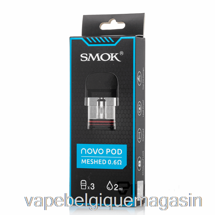 Vape Belgique Smok Novo Cartouches De Remplacement Pods 0.6ohm Novo Pods